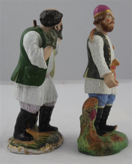 Two porcelain figures of a water carrier and a peasant